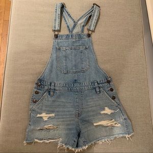 Abercrombie & Fitch Denim Shorts Overalls